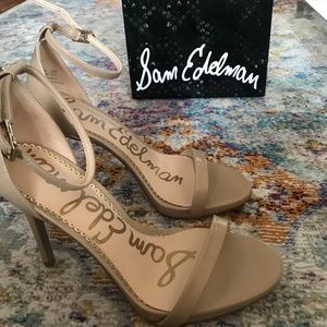 Sam Edeman Ariella Nude Patent Heels, 6.5